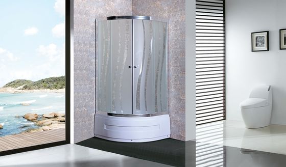 do cerco de vidro do chuveiro do banheiro de 1000×1000×2000mm quadro de alumínio de prata