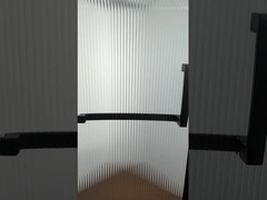 6mm vidro estreito de cana com moldura de alumínio para banheiro moderno e elegante