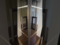 5/6mm Bloco de vidro preto Quadrado Tubos de chuveiro com Alumínio quadro preto