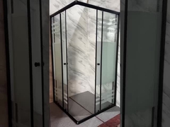 Casas de chuveiro quadradas personalizáveis com vidro de impressão congelado para modernos